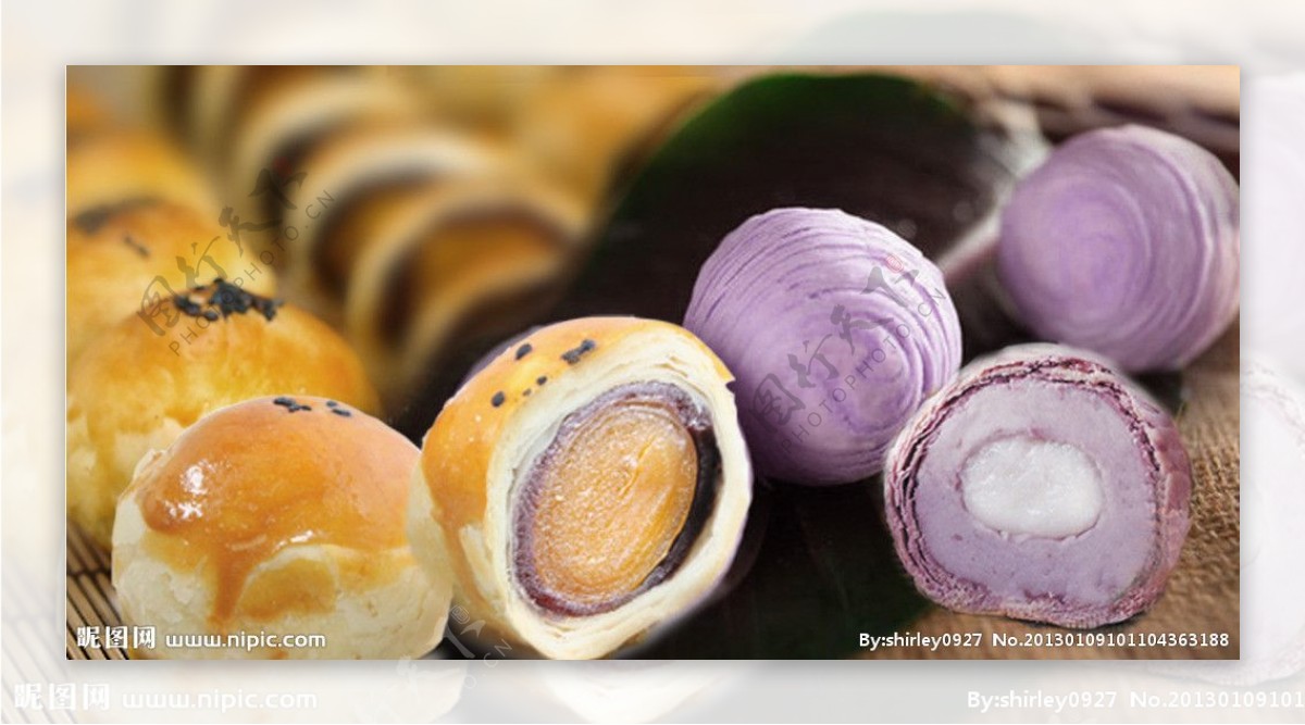 蛋黄酥紫芋酥图片