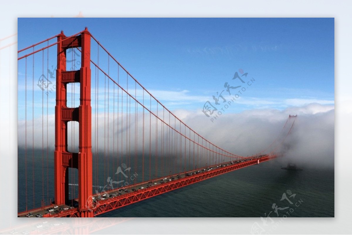 金门大桥云海图片