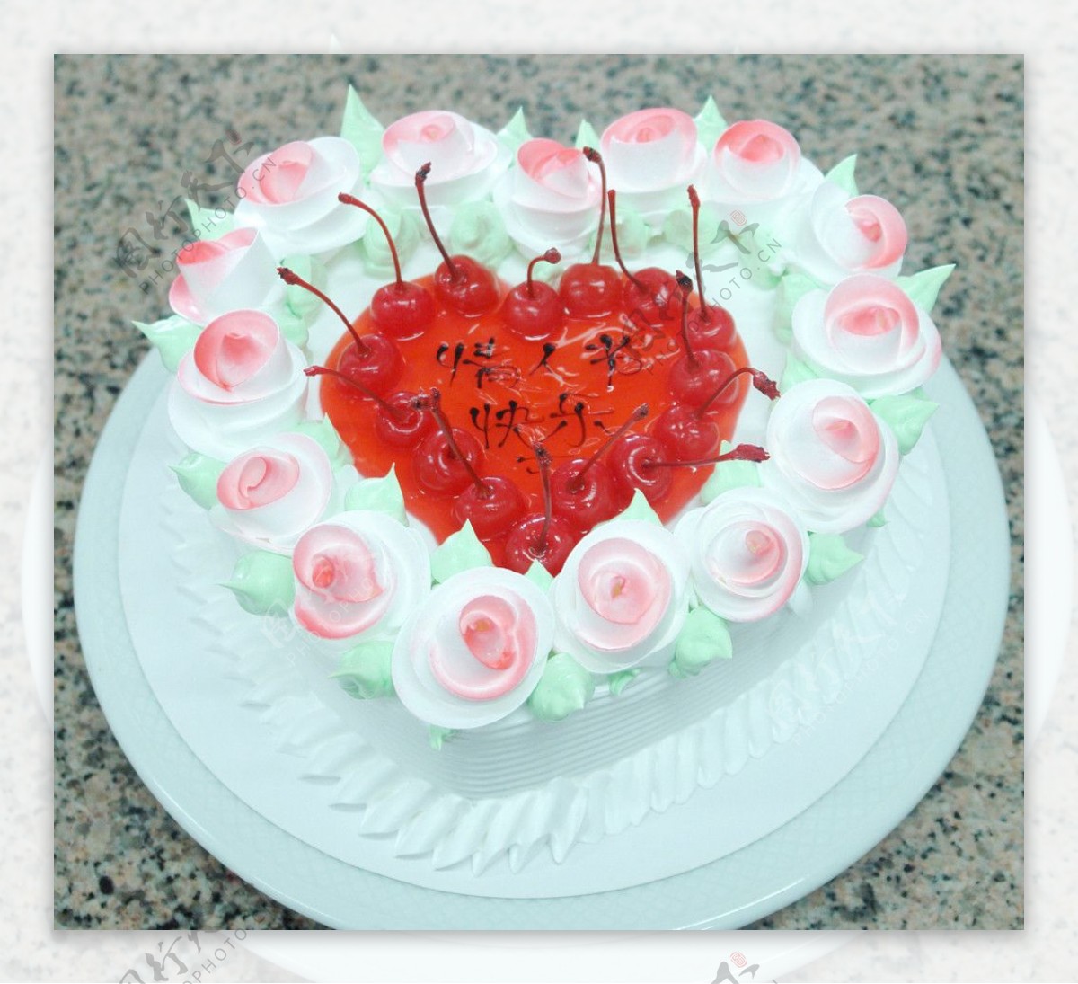 情人节快乐蛋糕图片