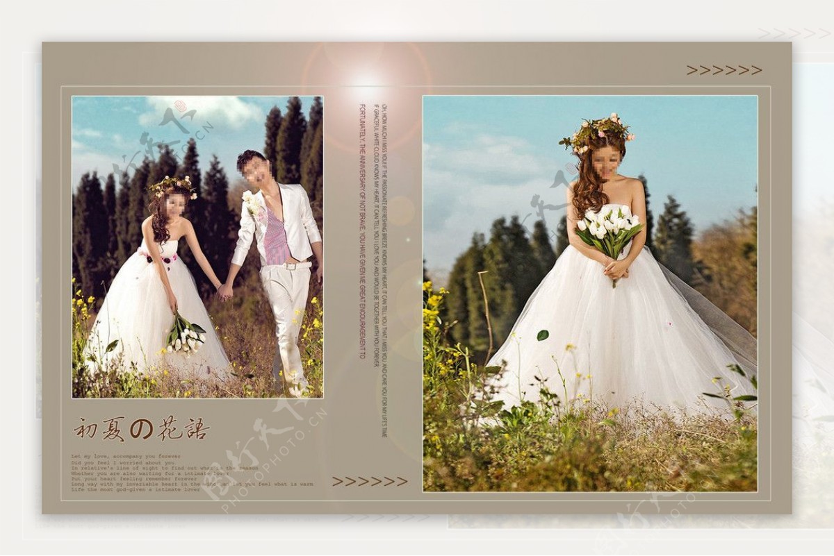 初夏花语婚纱模板图片