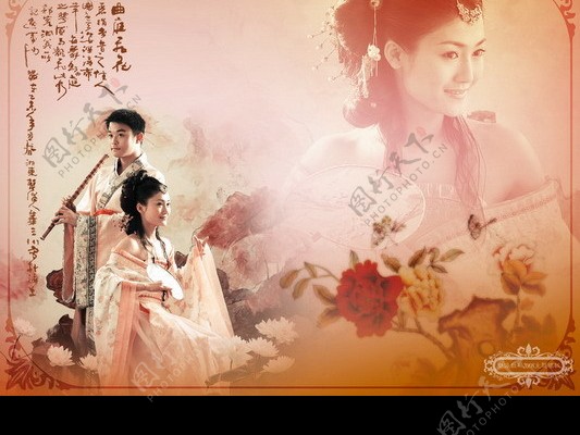 2008上海春季展会魅派数码婚纱PSD分层模板不包含人物图片