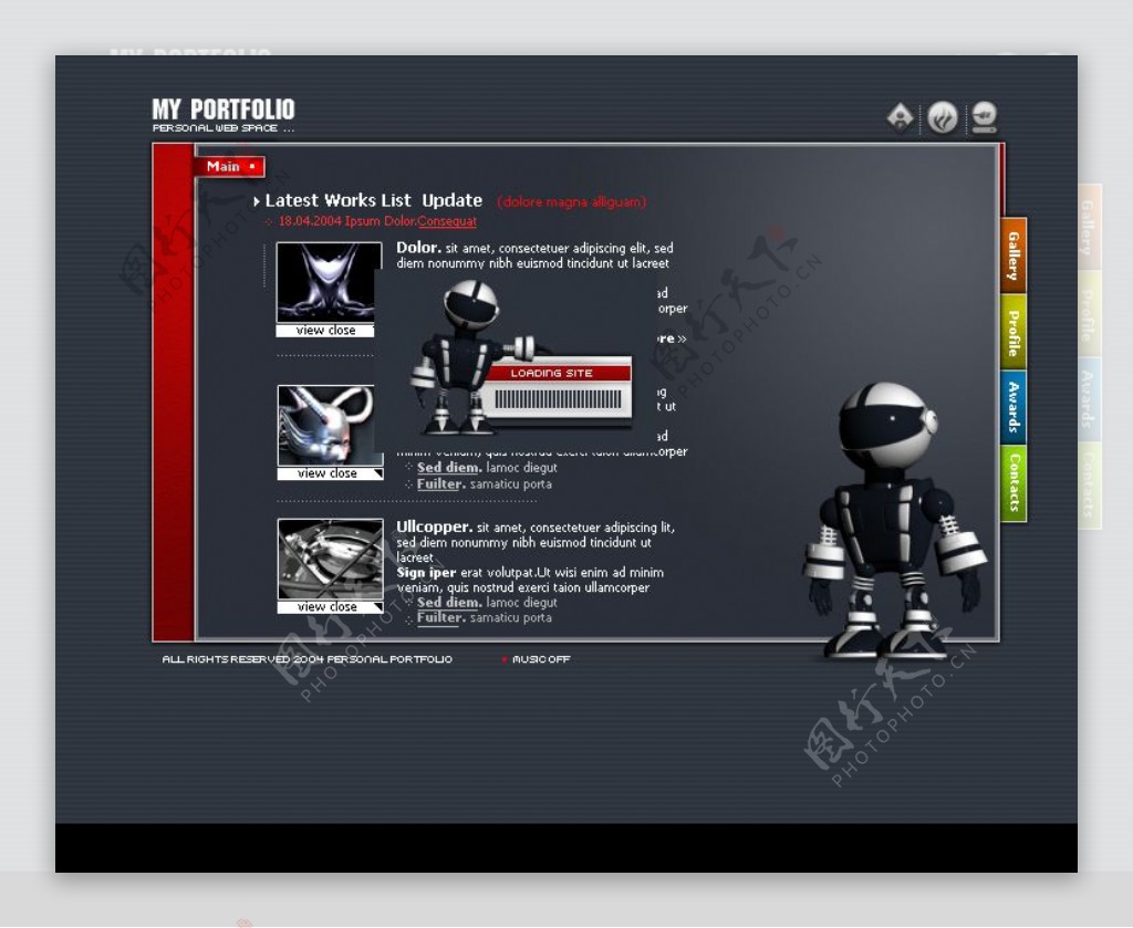 3d设计工作室网站模板图片