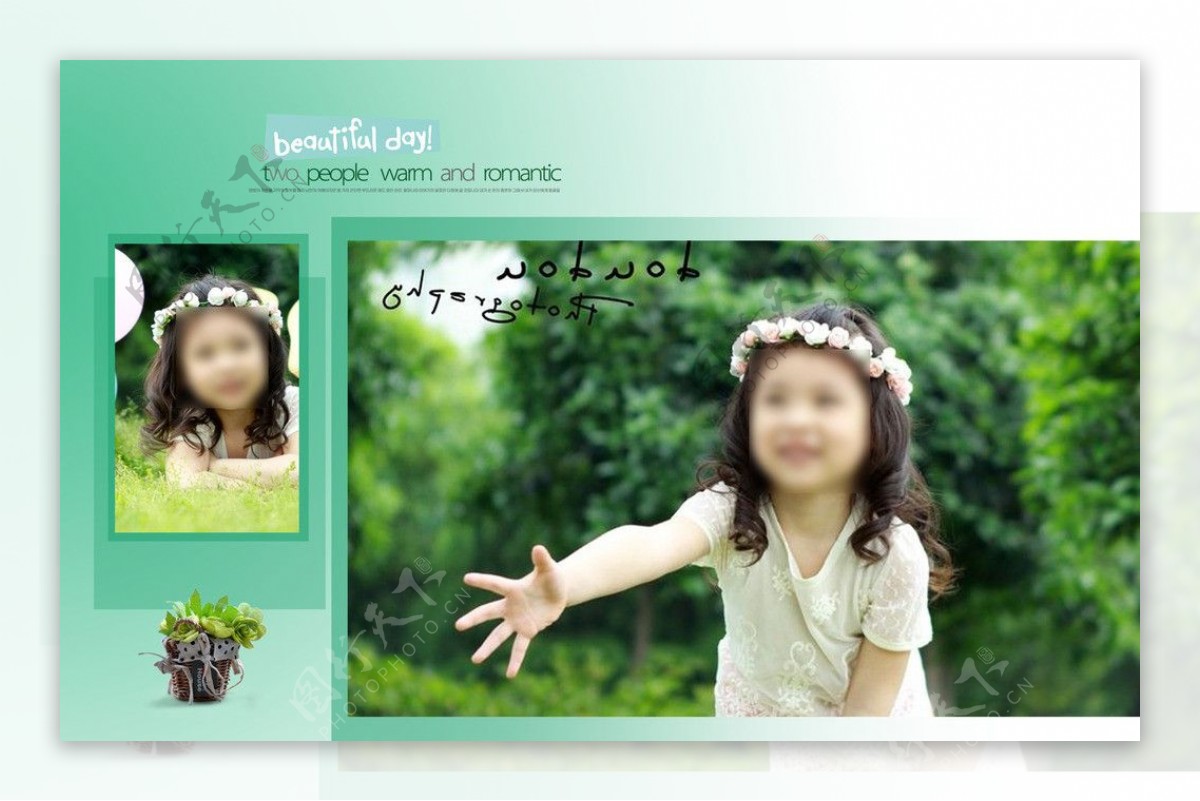 小女孩儿童相册设计图片素材-编号23882993-图行天下