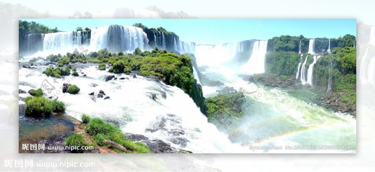 伊瓜苏瀑布风景图图片