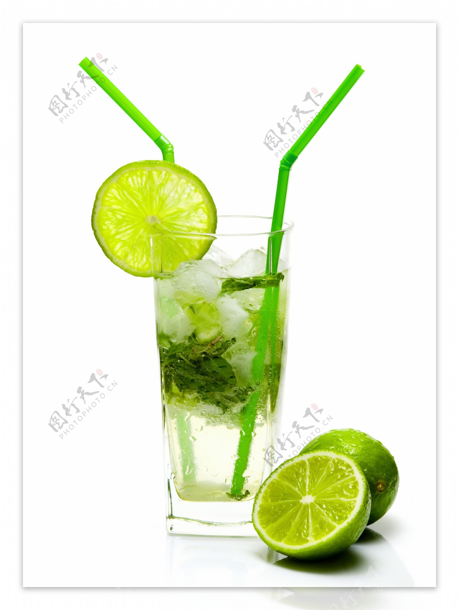 清爽饮料绿柠檬水图片