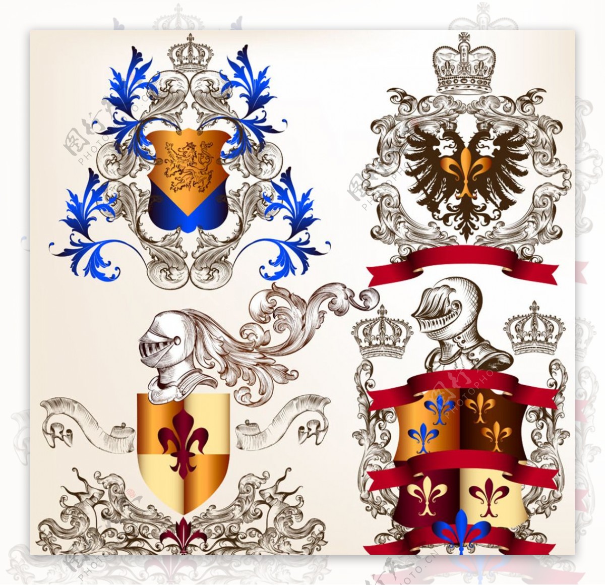 欧式皇室花纹图片