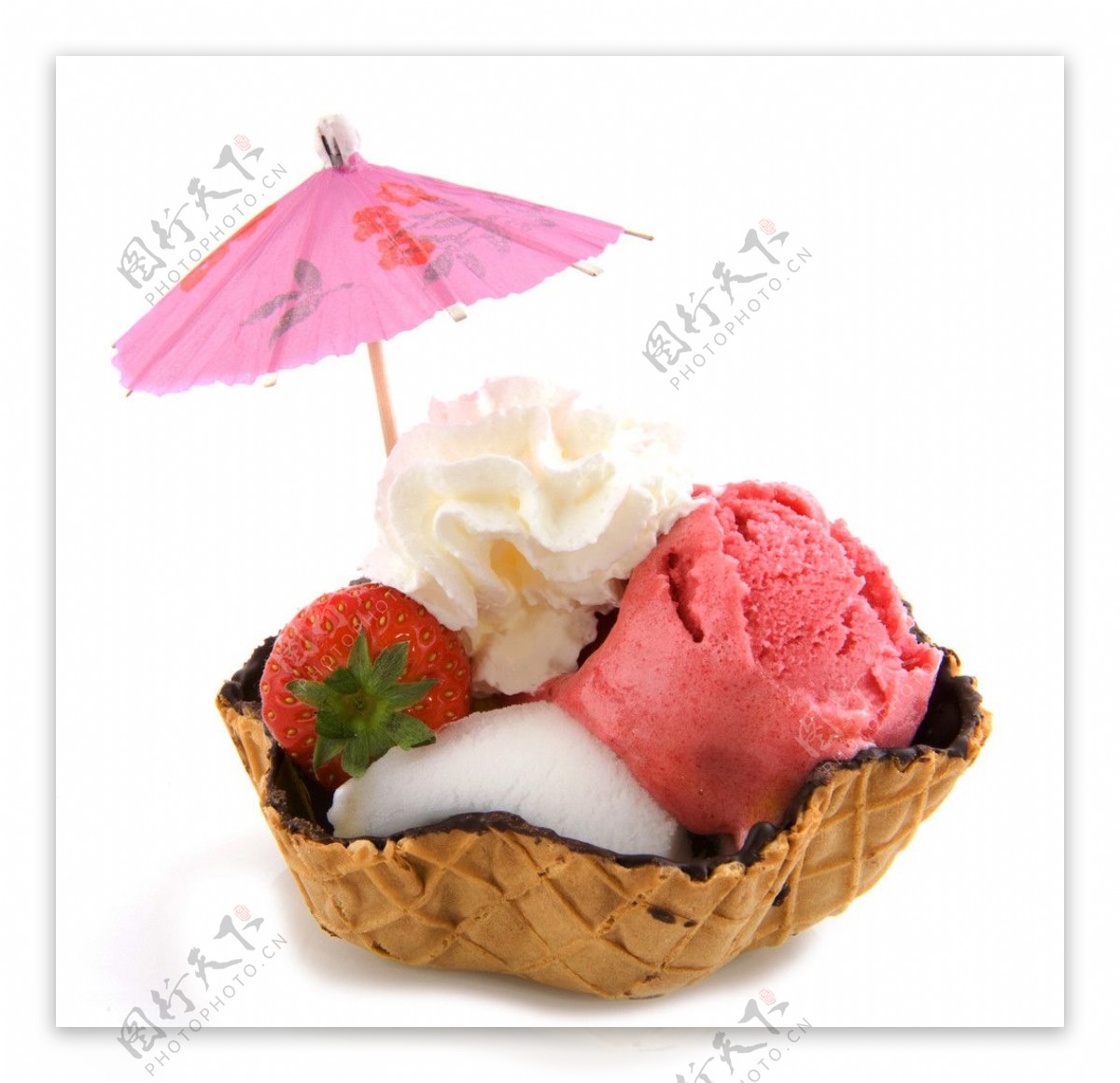 草莓冰淇淋图片素材-编号26409256-图行天下