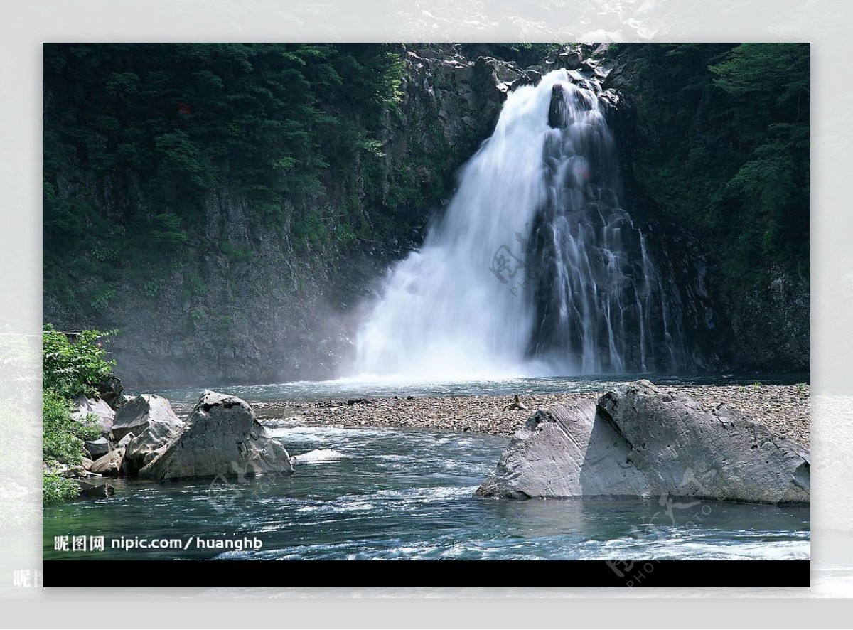 高清风景照清溪自然37瀑布图片