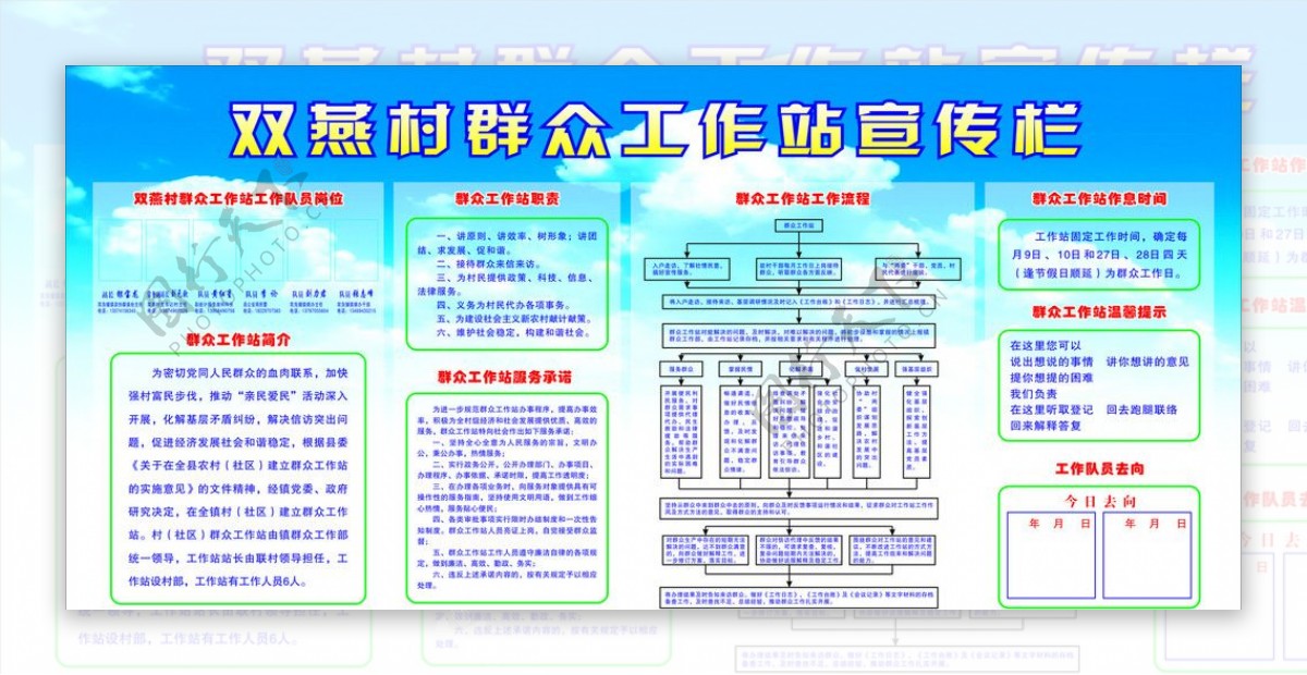 群众工作站宣传栏图片