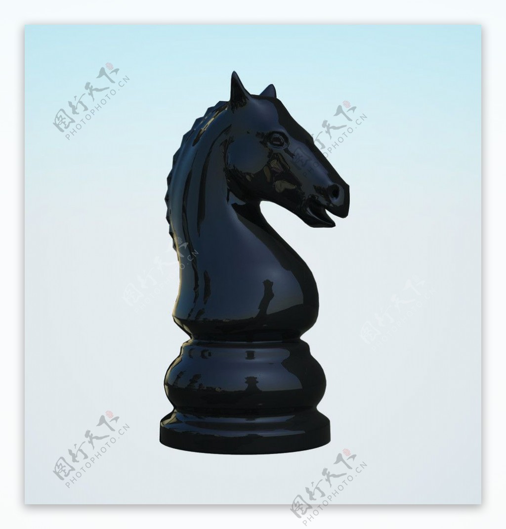 国际象棋子黑马图片