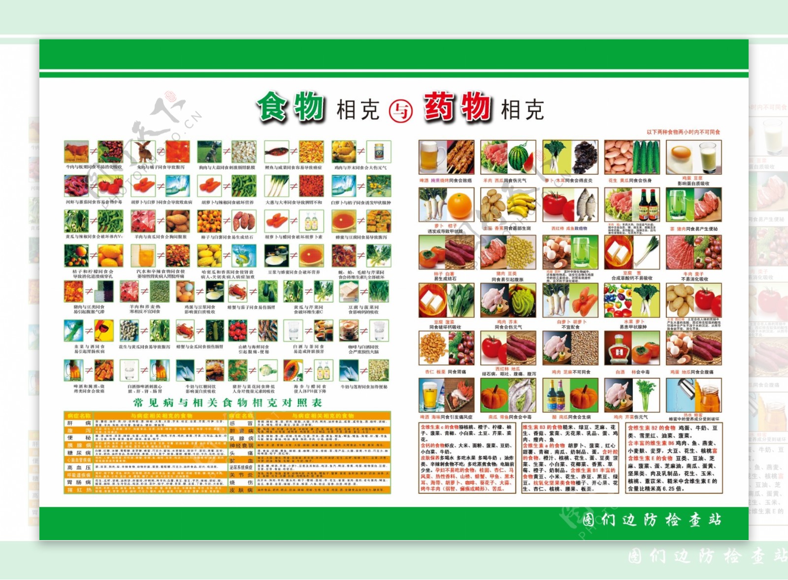 食物相克对照表图片素材-编号19604875-图行天下