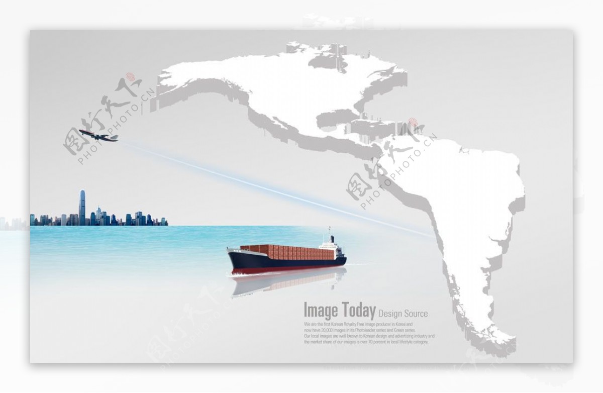 3D国际贸易图片