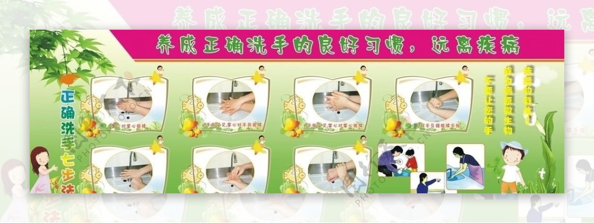 洗手的正确方法图片