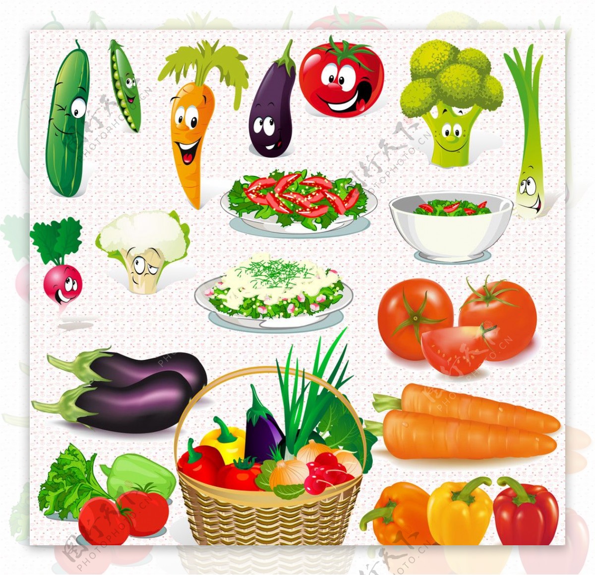 可爱的蔬菜图片