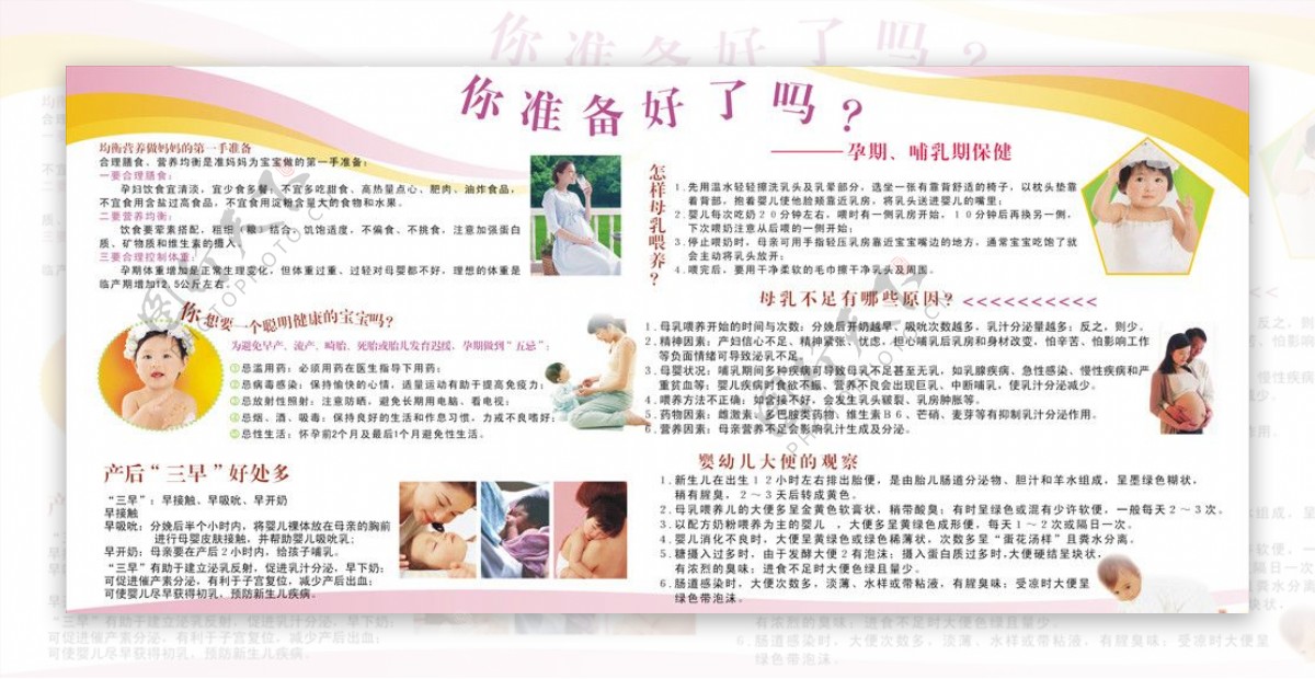 孕期哺乳期保健展板图片