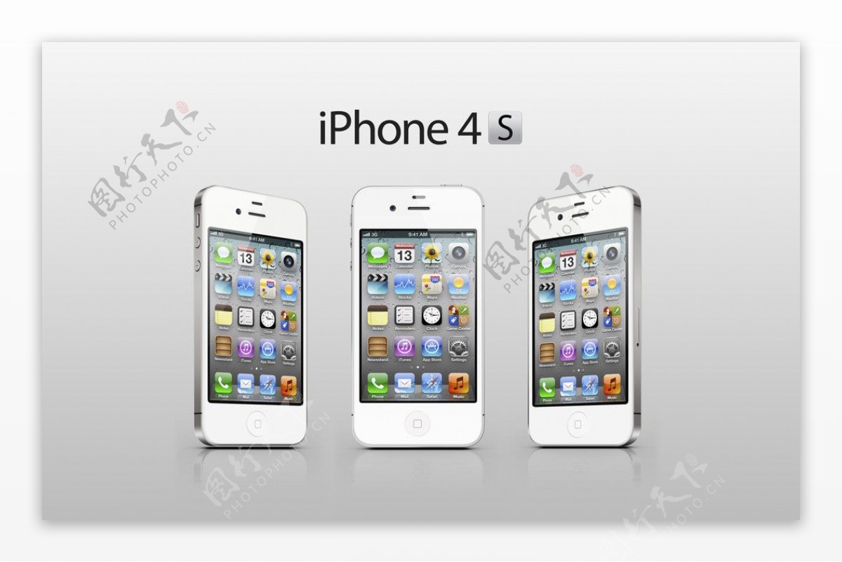 白色iphone4手机图片