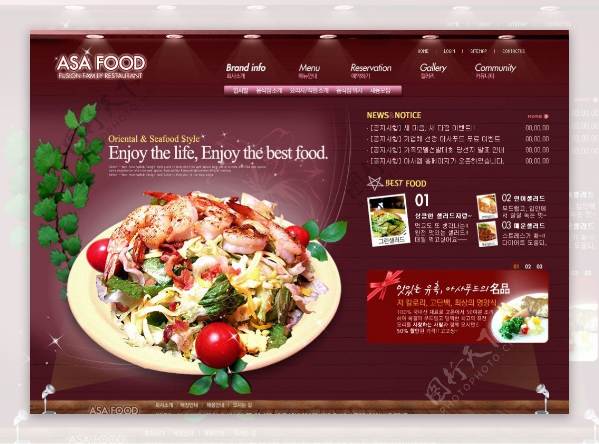 韩国精品网页模版图片