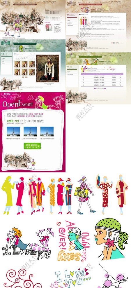 韩国女性服饰品牌网站图片