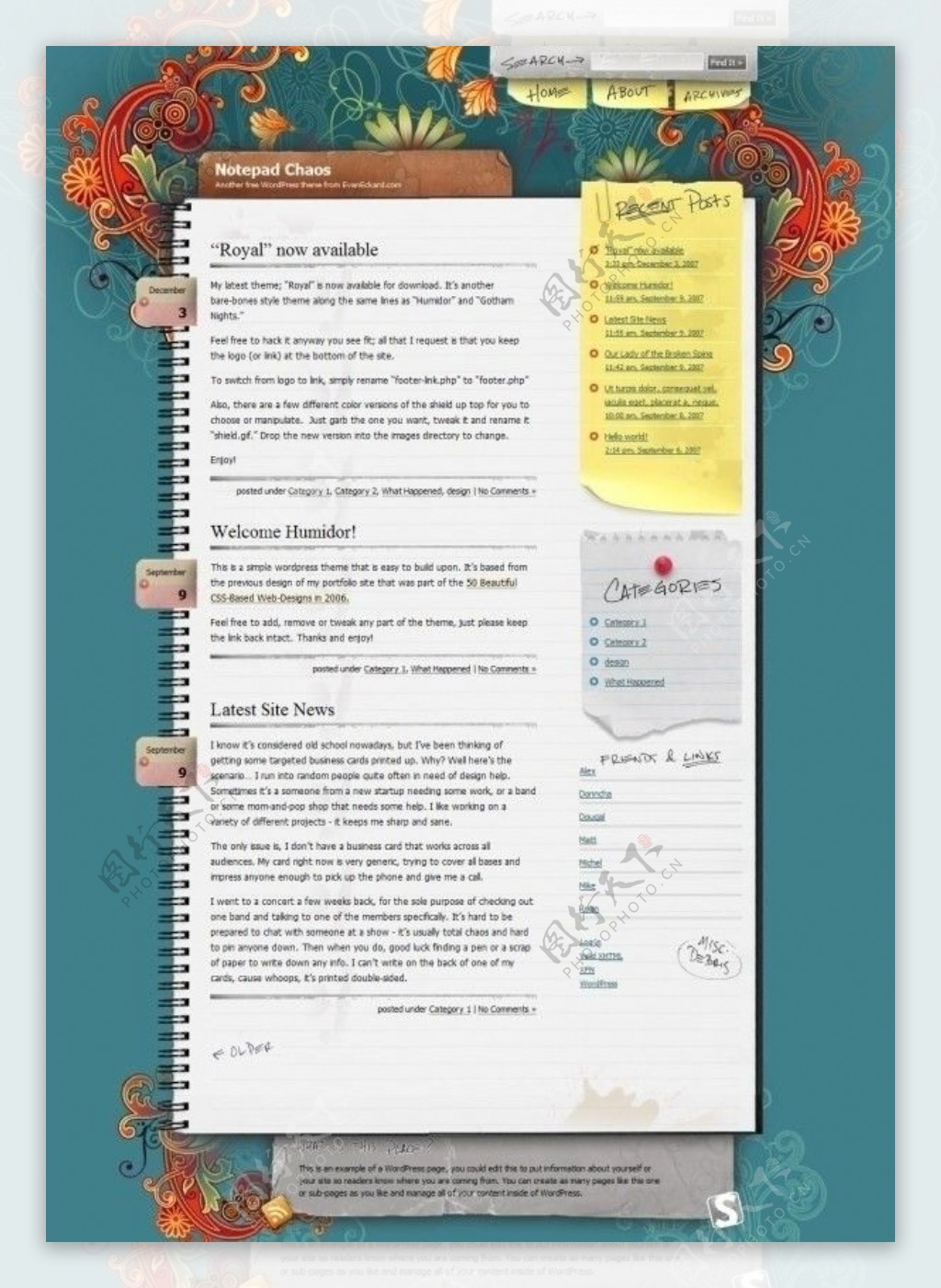 wordpress模板NotepadChaos图片