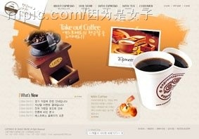 韩国咖啡网页图片