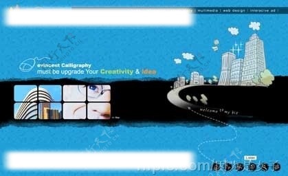 韩国某设计公司网页模板图片