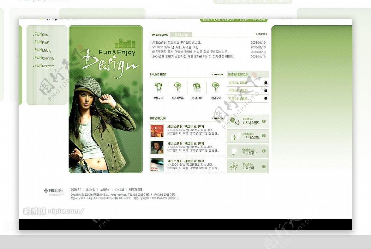 网页韩国摸板时装图片