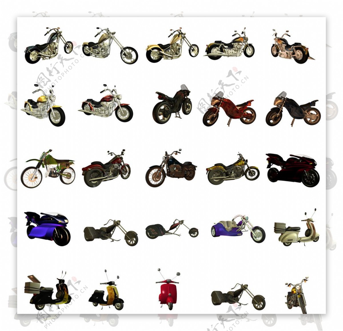 高清摩托车PSD图片