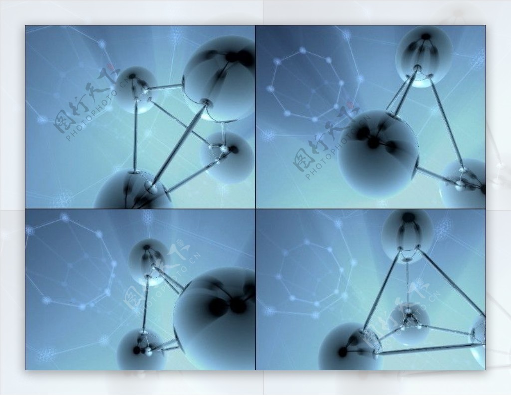 分子结构动态素材图片