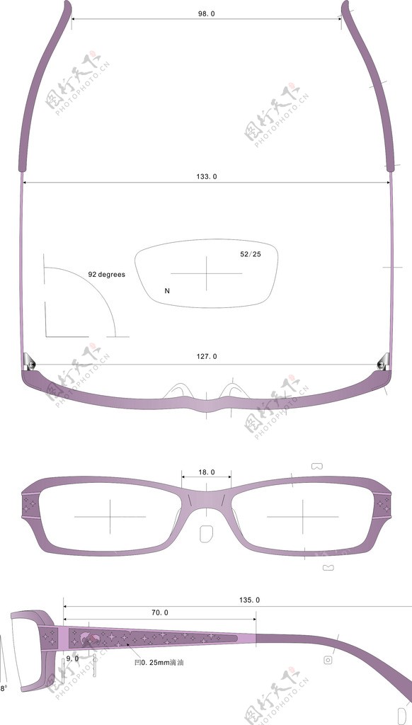 眼镜眼镜平面图图片