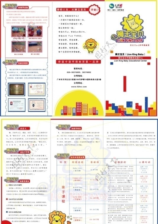 狮王宝贝招生DM三折页图片