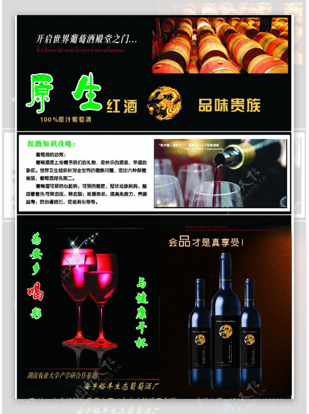 葡萄酒宣传单页图片