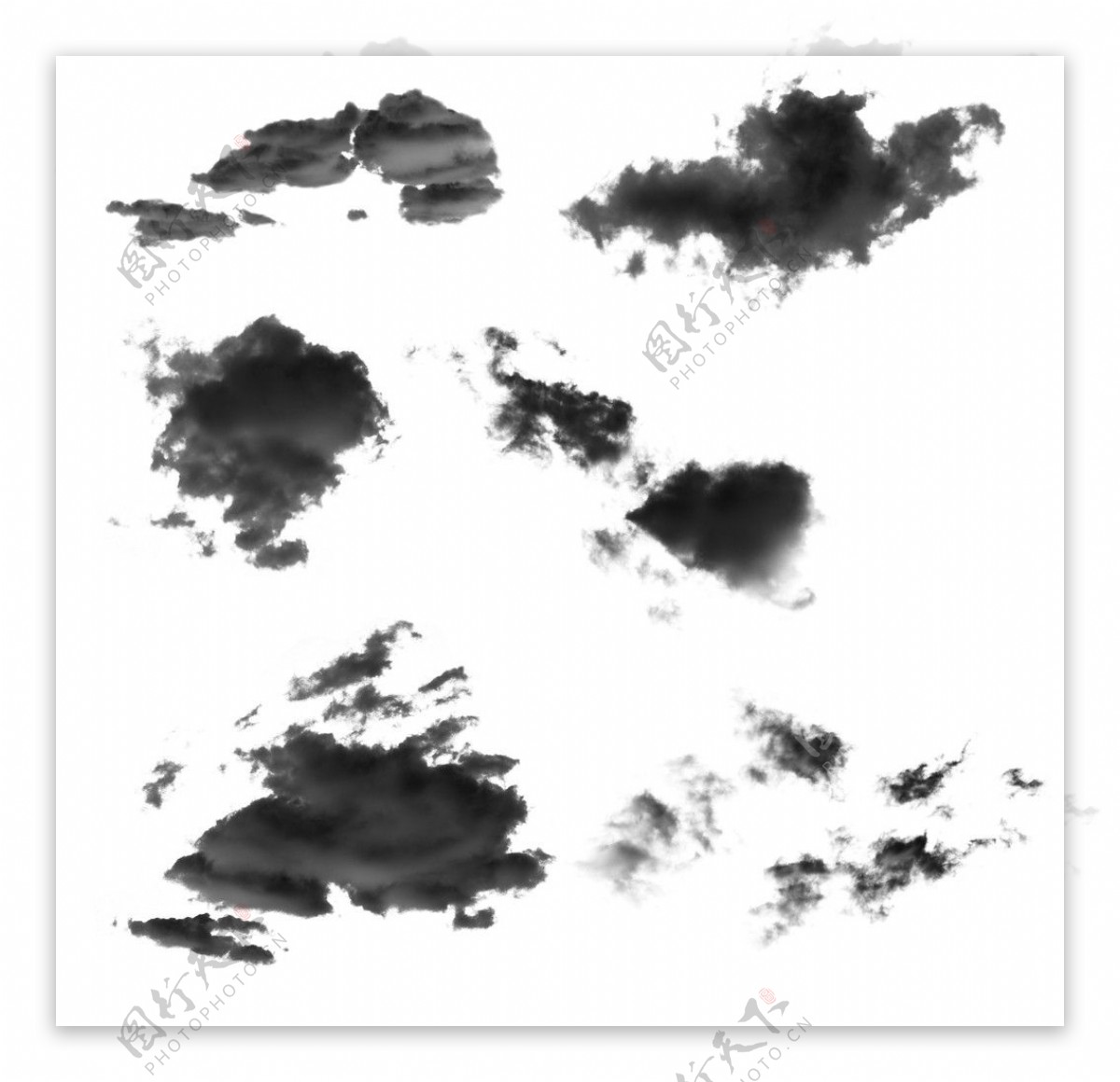 水墨云层图片