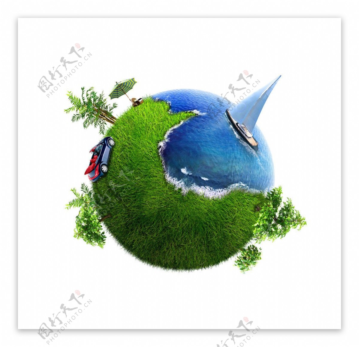 环保低碳绿色的地球图片