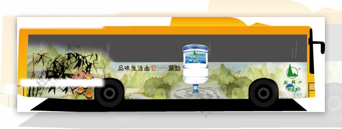 麒麟山山泉公车效果图图片