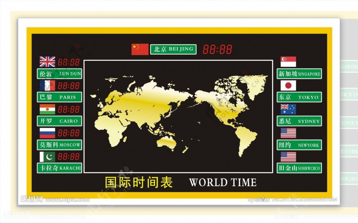 国际时间表图片