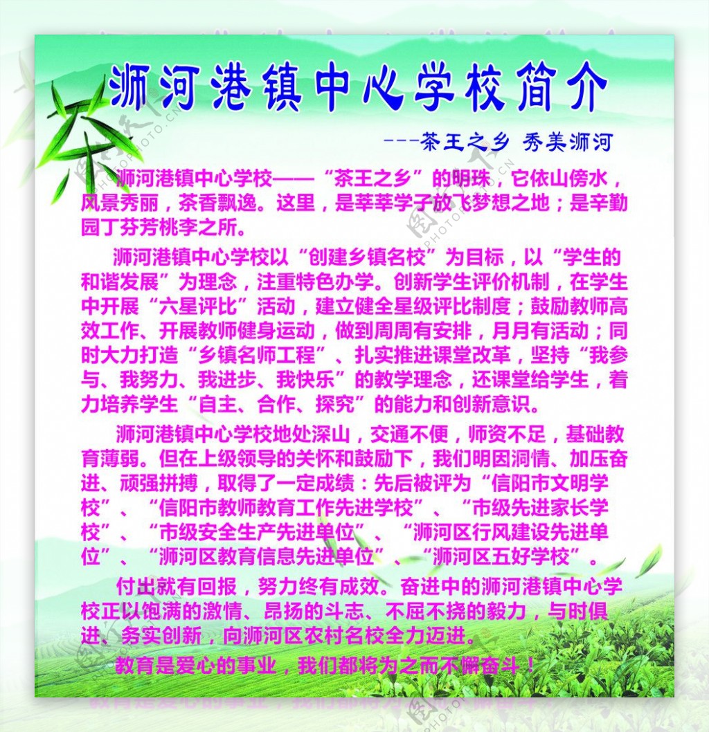 浉河学校简介茶王之乡图片