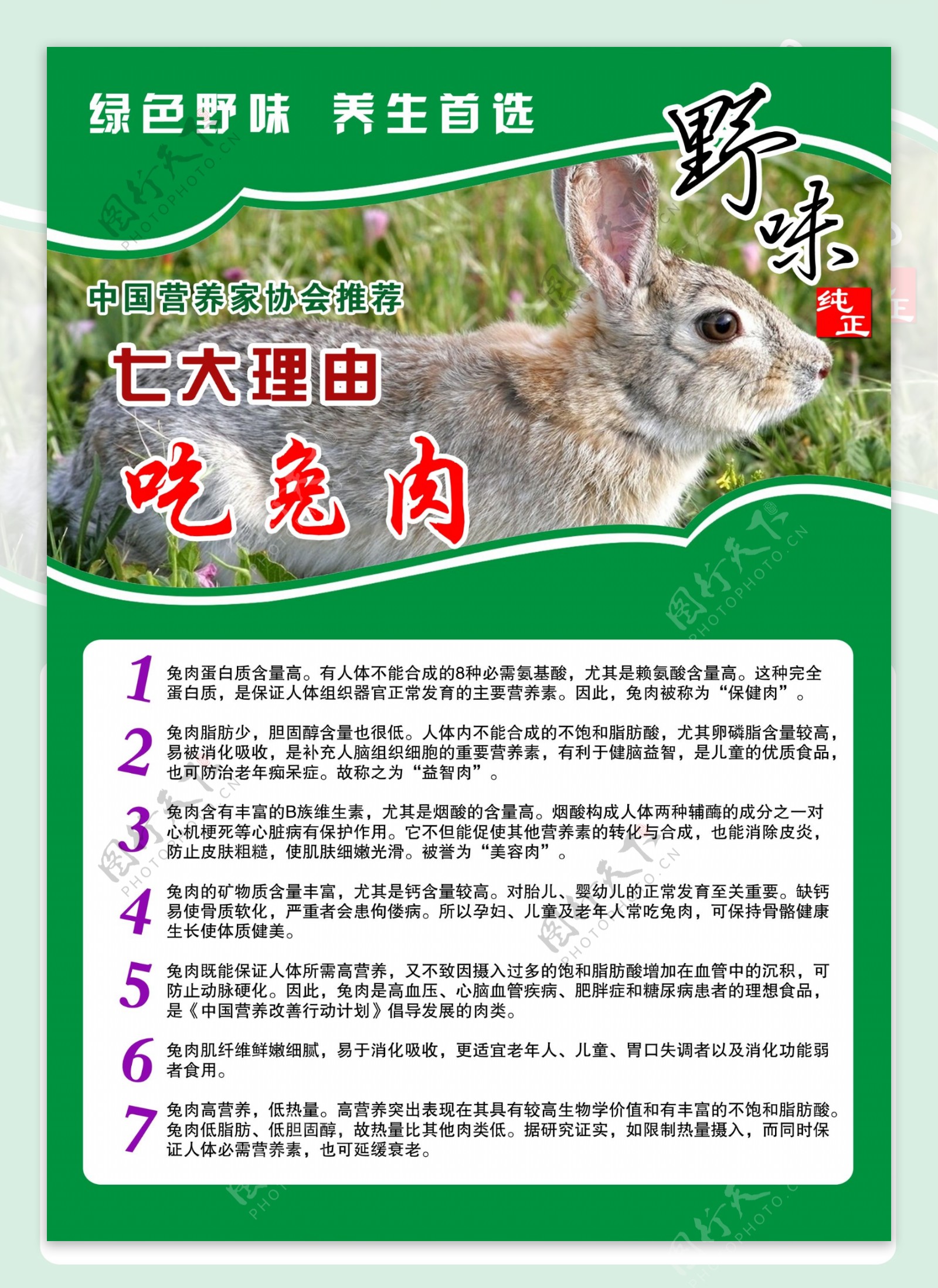 兔肉野味宣传海报图片