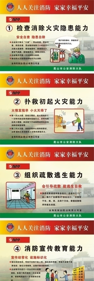 消防海报四个能力2图片
