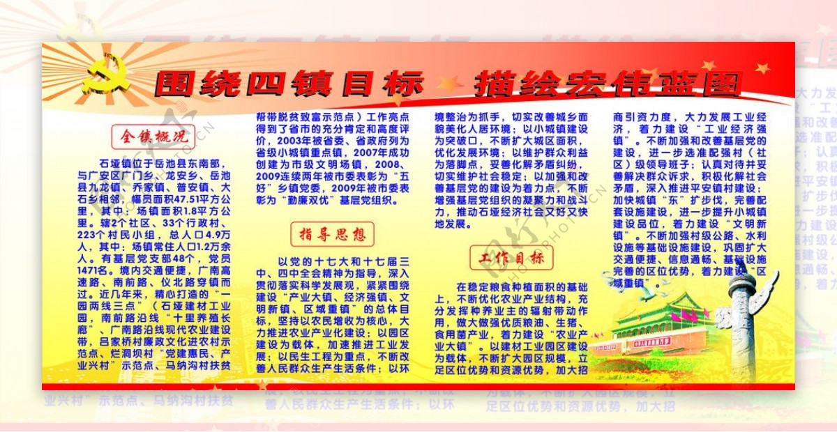 党务政务公开栏围绕四镇目标描绘宏伟蓝图图片