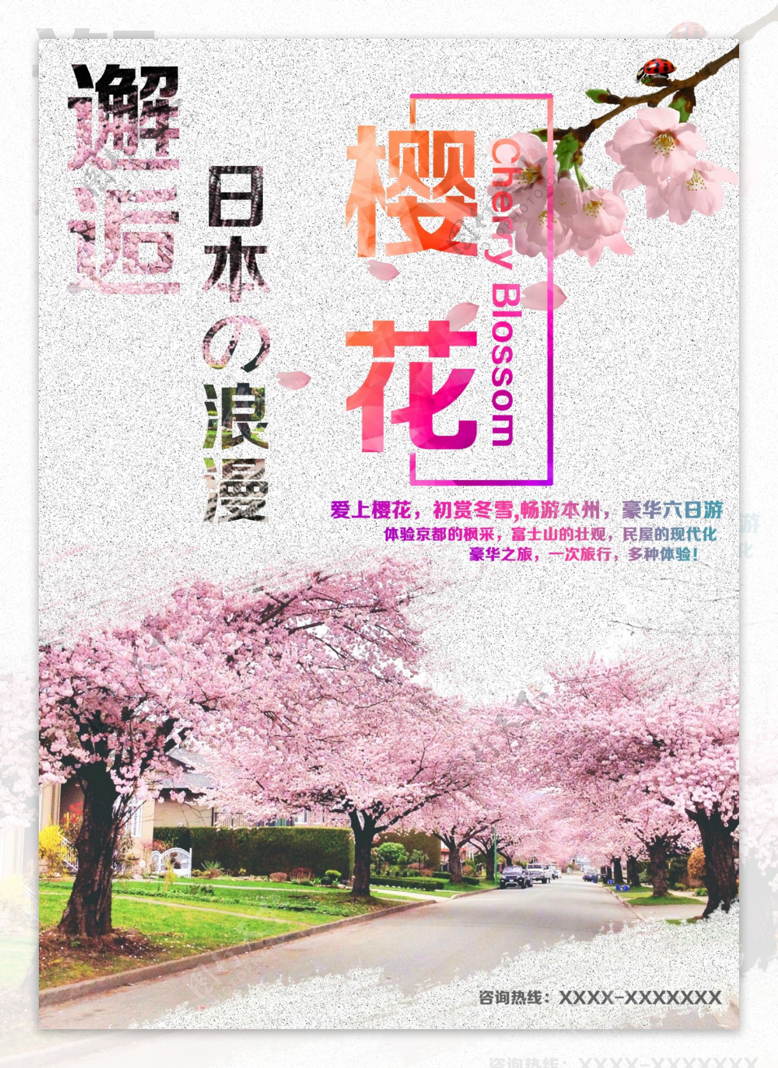 日本樱花宣传海报
