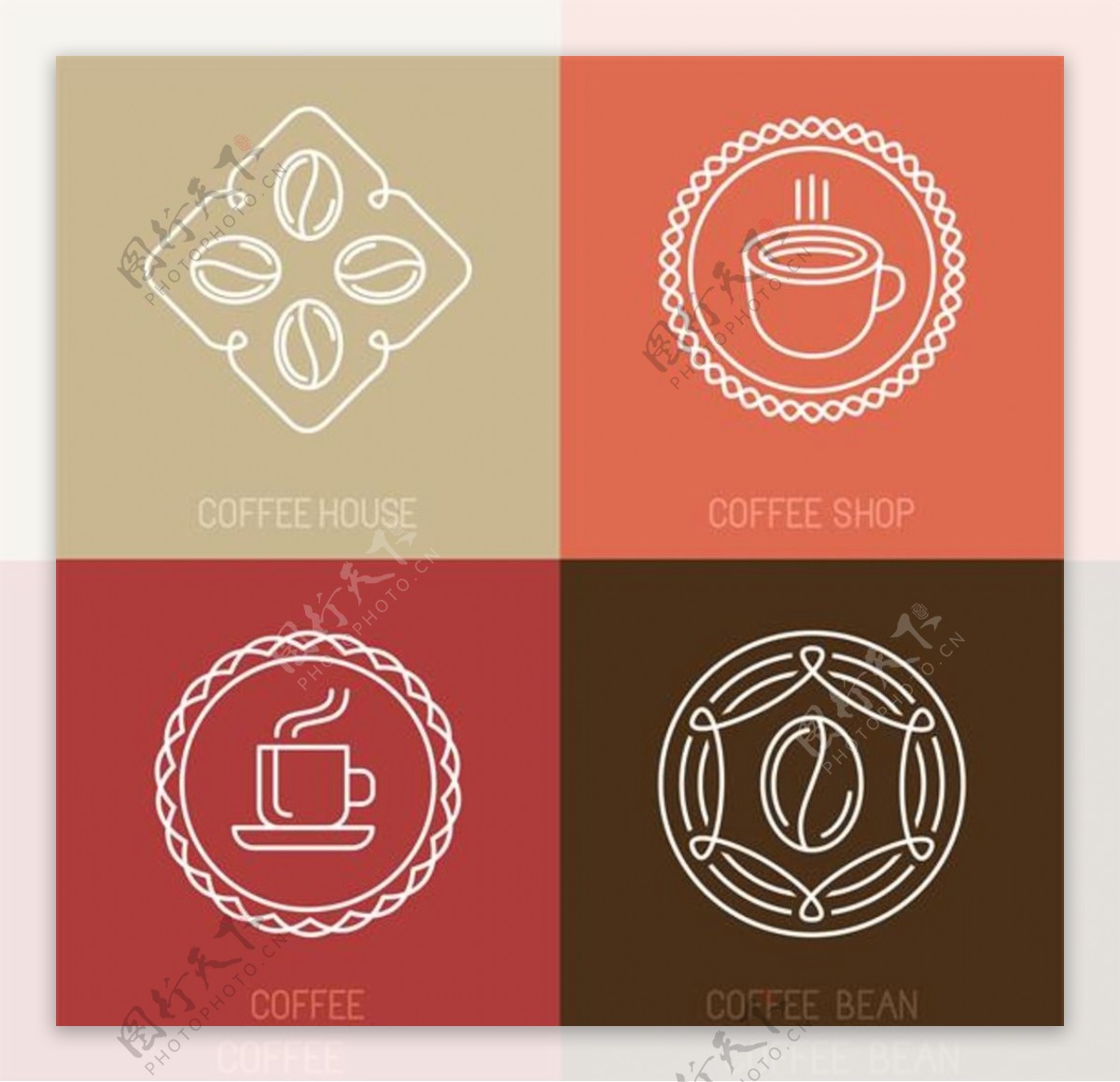 欧式咖啡元素图标