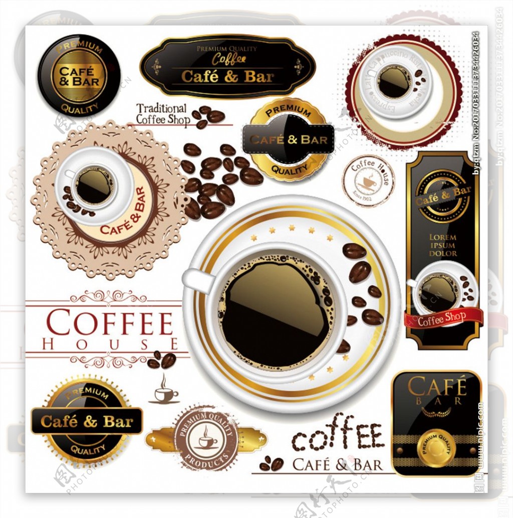 咖啡标签咖啡包装咖啡豆