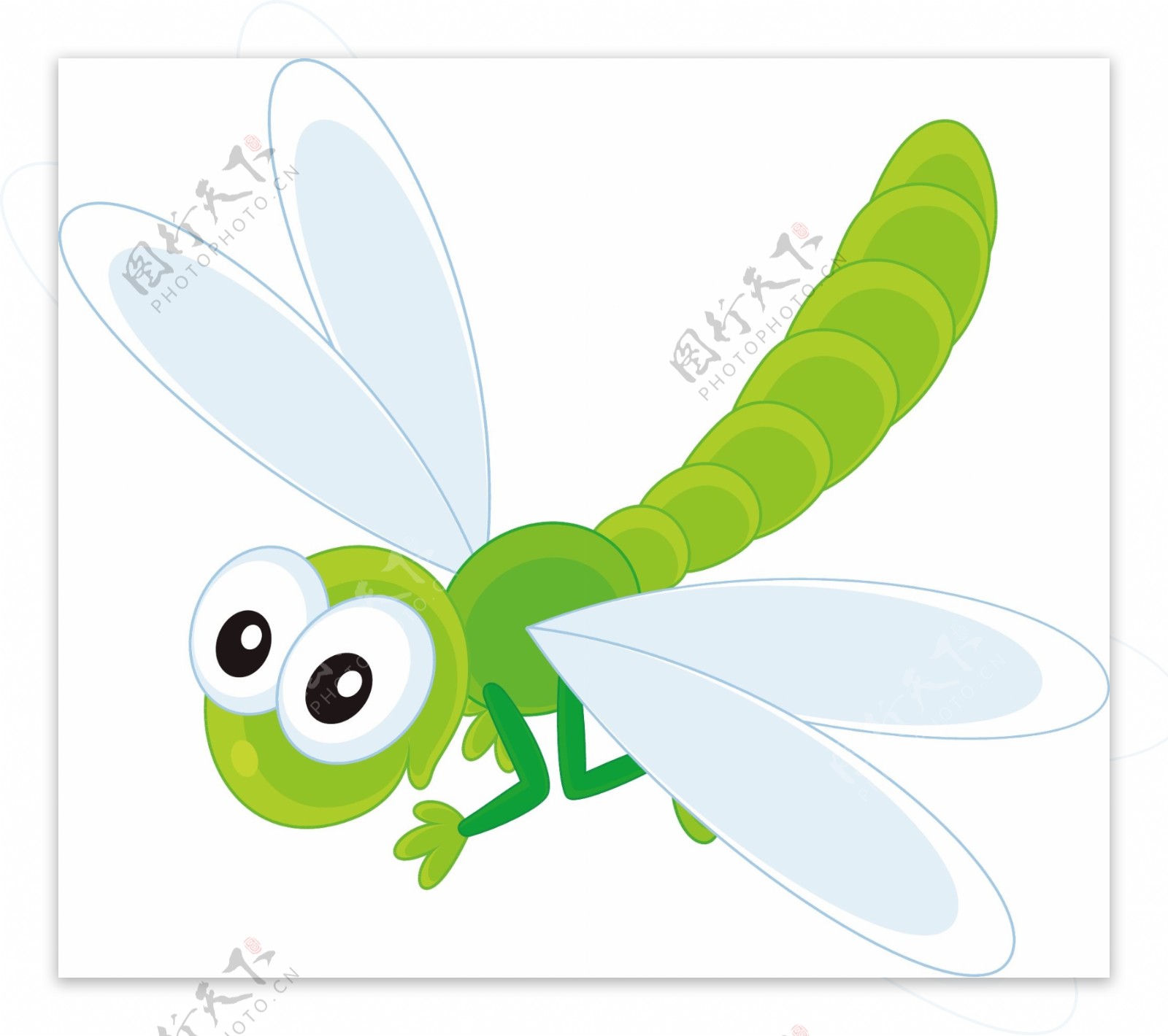 白色背景中的可爱蜻蜓卡通人物 向量例证. 插画 包括有 吉祥人, 庭院, 颜色, 夹子, 自然, 装饰 - 207178268