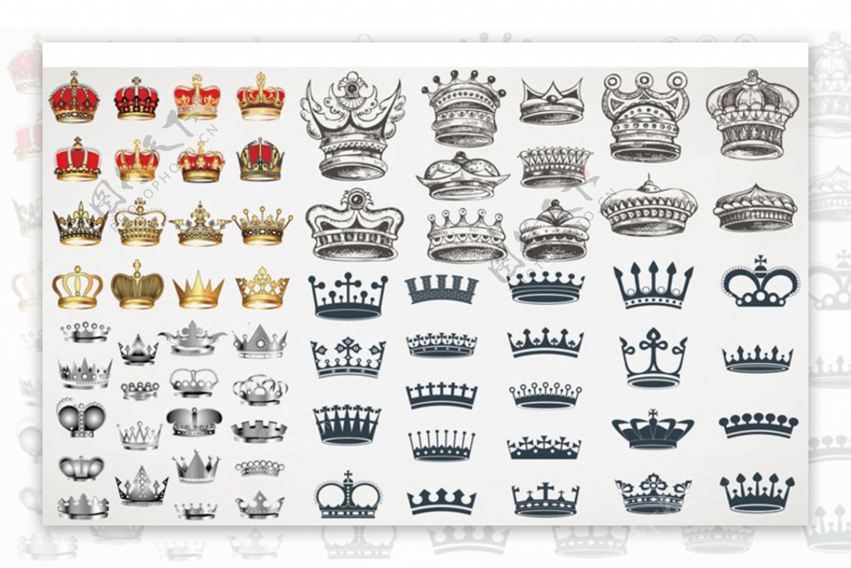 精致欧式皇冠设计矢量素材