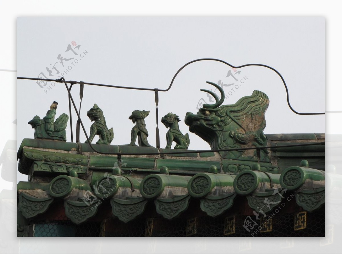 中国传统文化图案屋檐走兽