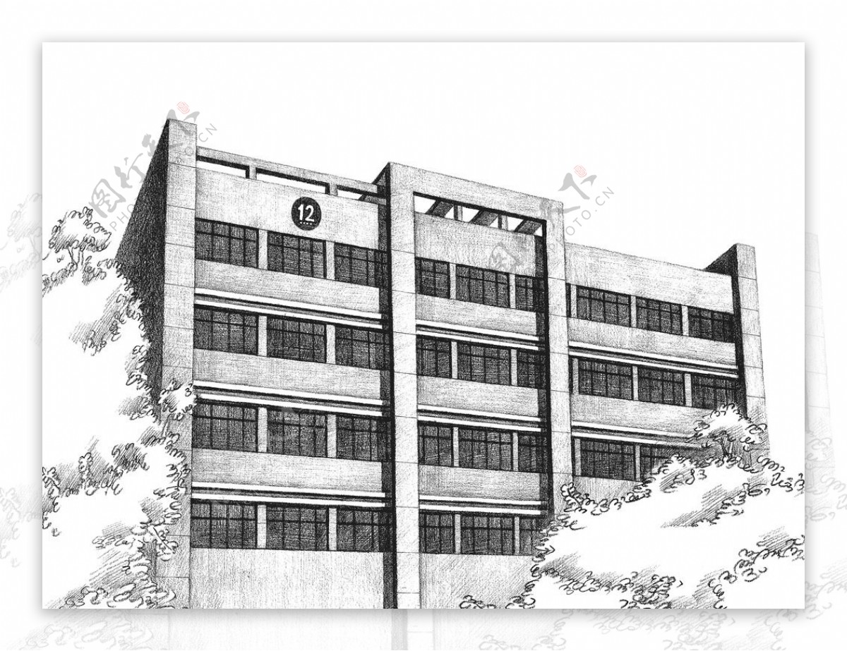 西安工业大学手绘
