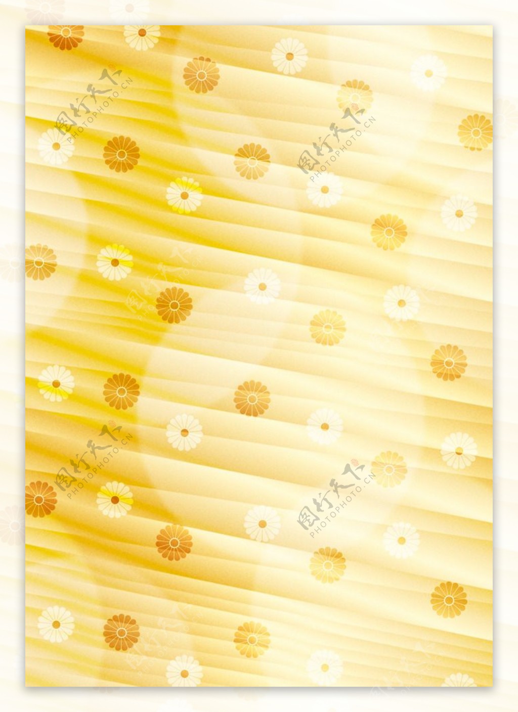 金黄色花朵和木纹暗纹背景