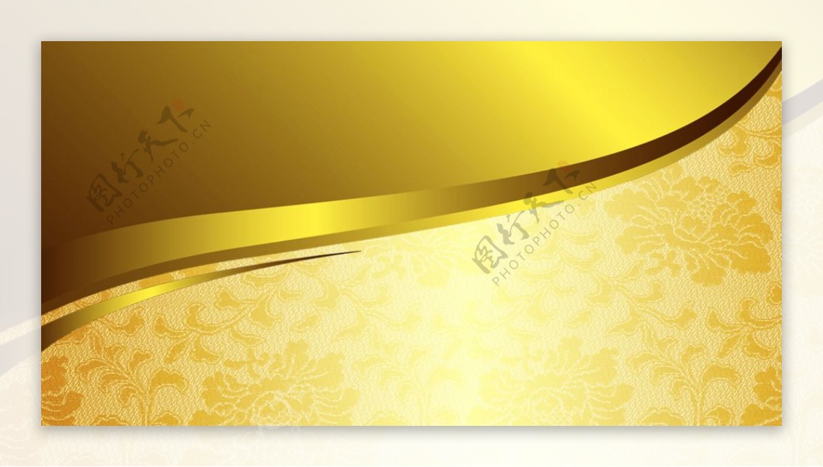 金色花纹名片PSD模板