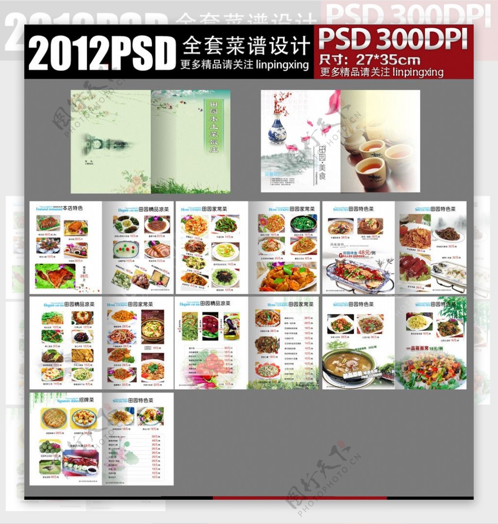 2012最新高档精美菜谱设计模板