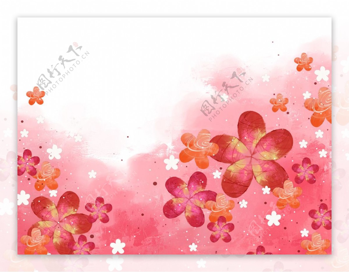 粉色浪漫唯美花朵背景底纹